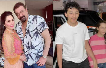 Sanjay Dutt and Maanayata’s twins Shahraan and Iqra spotted in Bandra, fans say they’ve grown into confident and good-looking teenagers |