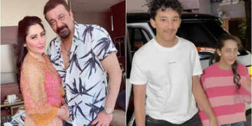 Sanjay Dutt and Maanayata’s twins Shahraan and Iqra spotted in Bandra, fans say they’ve grown into confident and good-looking teenagers |